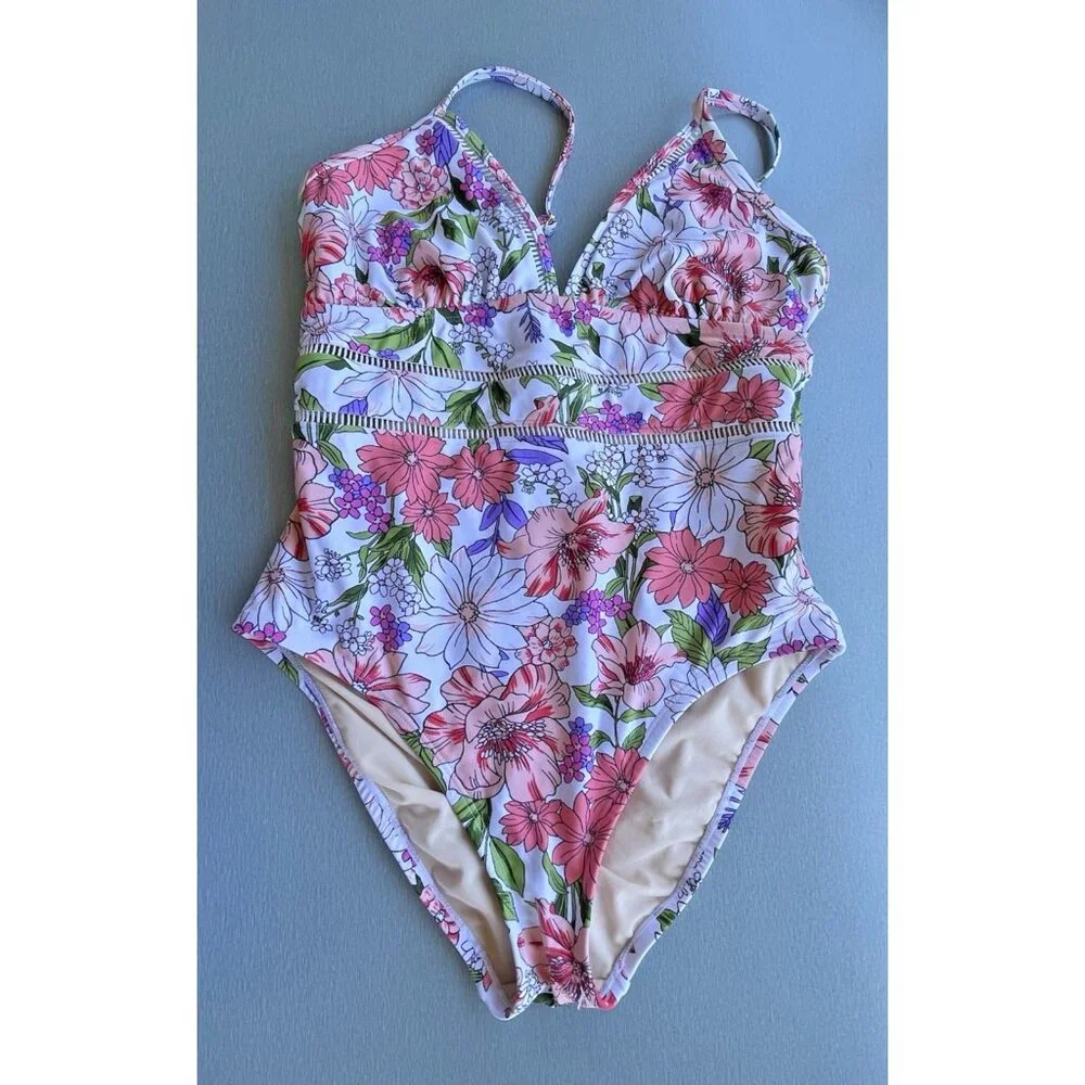 Women’s Women’s Kona Sol One Piece Swimsuit. Size Large No Pads